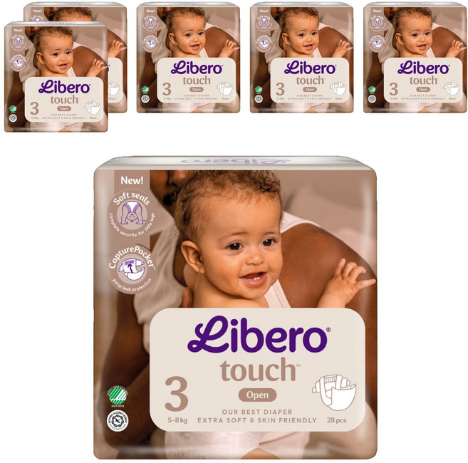 Libero 麗貝樂 Touch 嬰兒紙尿褲 5~9kg, 3號, 168片