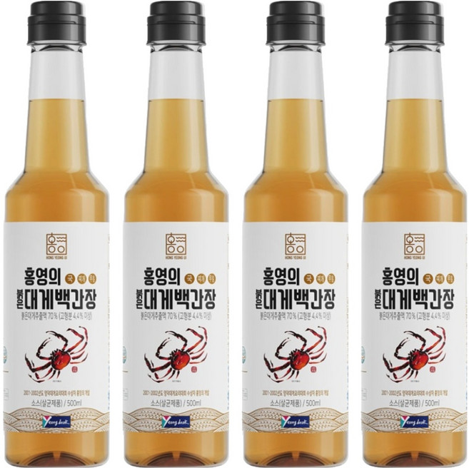 홍영의 어간장 붉은대게백간장, 500ml, 4개