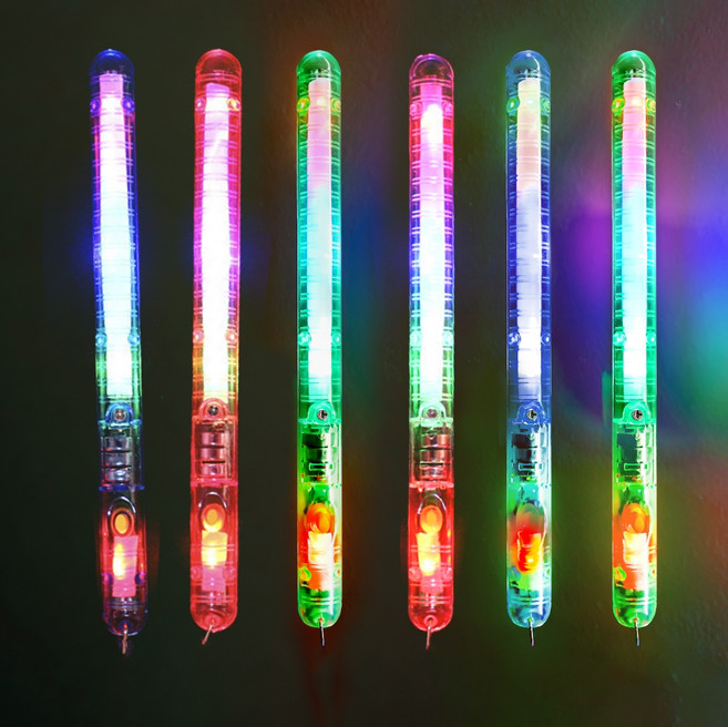 비에이비오 LED 공연 콘서트 레인보우 스틱 야광봉, 혼합색상, 6개