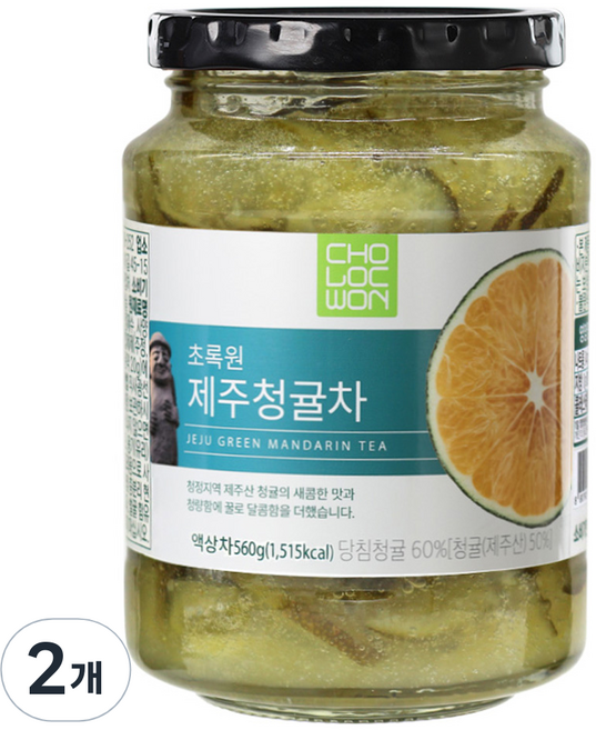 초록원 제주 청귤차, 560g, 1개입, 2개