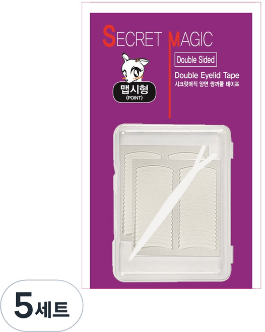 다크니스 시크릿 고급 양면 쌍꺼풀테이프 400p, 맵시형, 5세트