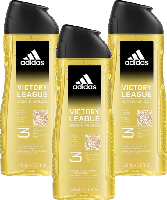 adidas 愛迪達 三效沐浴露 卓越自信 #6169, 400ml, 3瓶