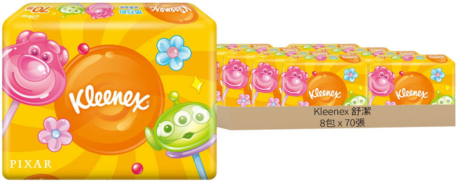 Kleenex 舒潔 旅行包超柔面紙 款式隨機 70張, 4包, 2組