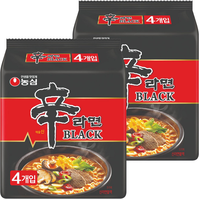 농심 신라면 블랙 134g, 8개