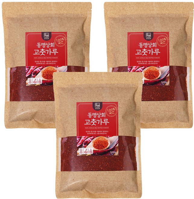 동명상회 국산 일반 고춧가루, 500g, 3개