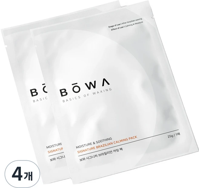 BOWA 시그니처 브라질리언 카밍 팩, 25g, 4개 - 쿠팡