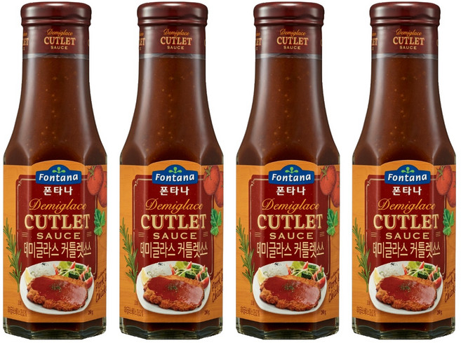 폰타나 데미글라스 커틀렛소스, 280g, 4개