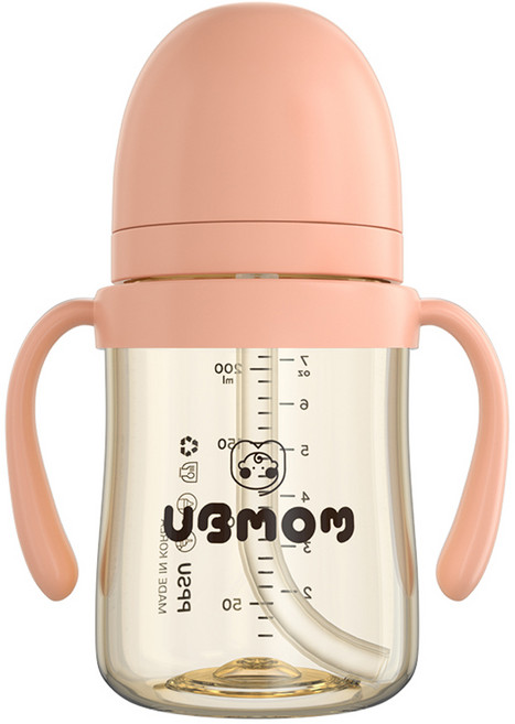 유비맘 시그니처 빨대컵, 200ml, 1개, 딸기