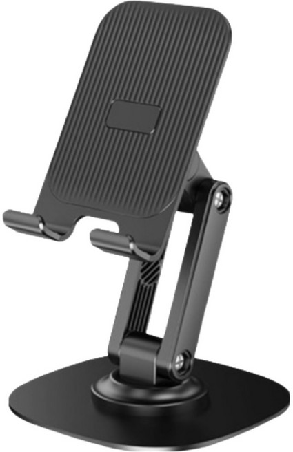 다온셀렉트 접이식 360도 회전 휴대폰 거치대, 블랙, 1개