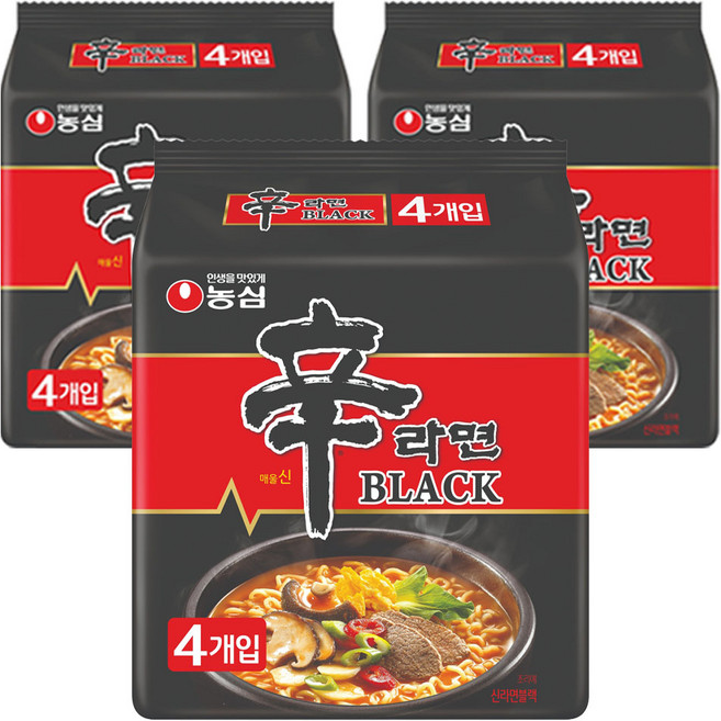 농심 신라면 블랙 134g, 12개