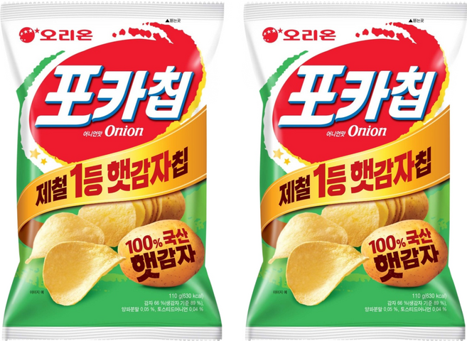 포카칩 오리온 어니언, 110g, 2개