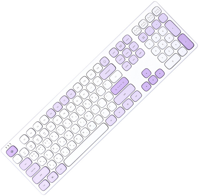 몬스타기어 아이 패드 폰 노트북 블루투스 무소음 맥 북 유무선 키보드, 퍼플나비, X108 슬림 프로, 제조사축