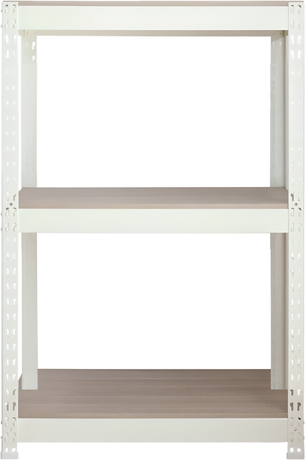 Power plus Rack 免螺絲靜音組裝式角鋼架 韓國製, 白色, 3層