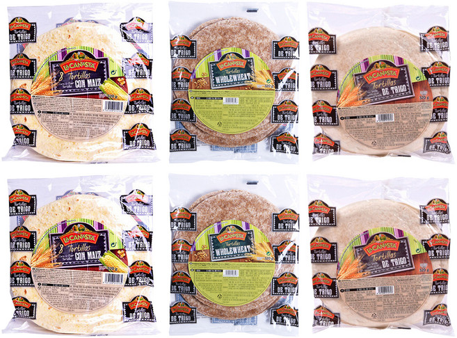 라카나스타 통밀 또띠아 320g + 옥수수 앤 밀 또띠아 320g + 밀 또띠아 320g 세트 20cm, 960g, 2세트