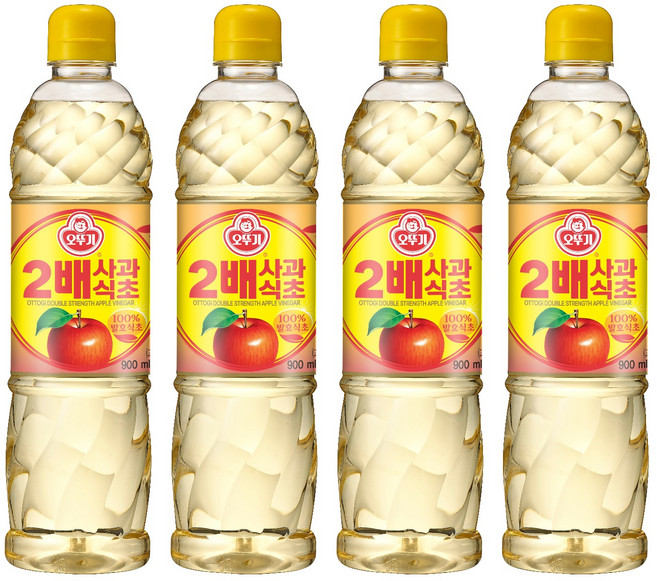 오뚜기 2배 사과식초, 900ml, 4개