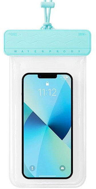 高清大屏幕觸控手機防水袋, 藍色, 1個
