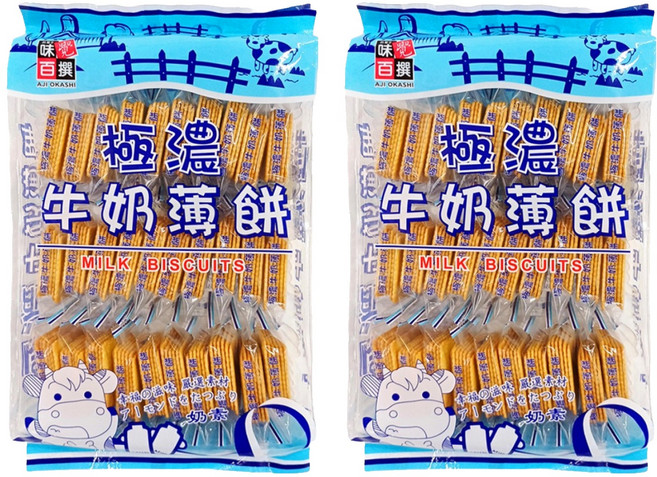AJI OKASHI 味覺百撰 極濃牛奶薄餅, 300g, 2包