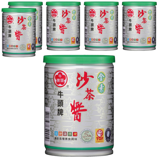 牛頭牌 沙茶醬 素食, 250g, 6罐
