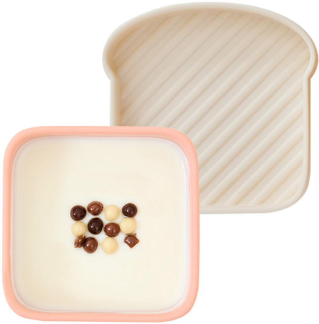 퍼기 유아용 식빵 흡착볼 + 뚜껑 패드 세트, 베리핑크, 1세트