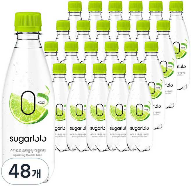 슈가로로 스파클링 더블라임 탄산음료, 350ml, 48개