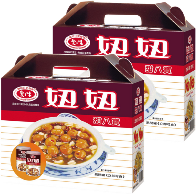 愛之味 妞妞甜八寶禮盒 12罐, 3120g, 2盒
