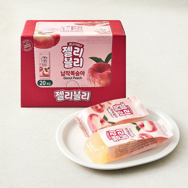 쉐프엠 젤리블리 납작복숭아, 60g, 20개입, 1박스