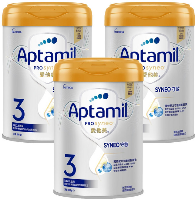 Aptamil 愛他美 Prosyneo 守敏部份水解蛋白幼兒成長配方, 800g, 3罐