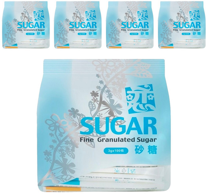 戀 長條砂糖 100入, 300g, 5袋