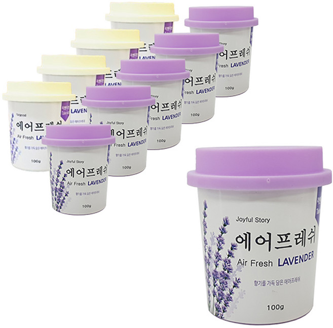 에이비엠코리아 에어프레쉬 방향제 본품, 100g, 10개, 라벤더