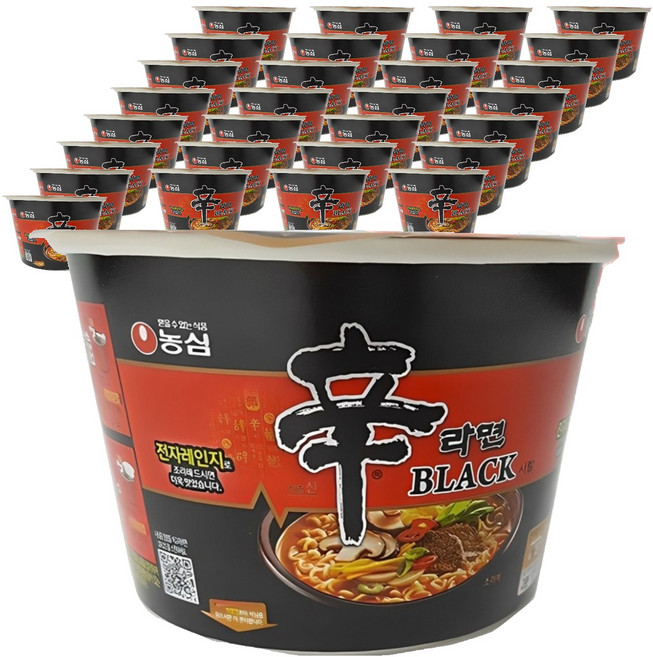신라면 블랙 컵라면 101g, 30개