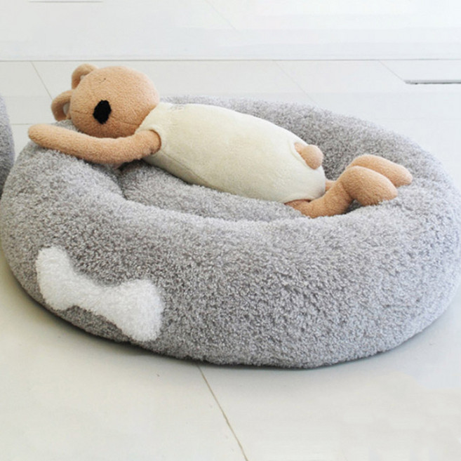 아페토 애견용 오리지널 도넛 방석, 그레이, 1개