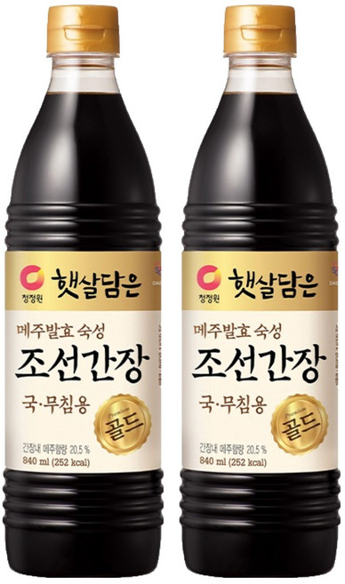 청정원 조선간장, 840ml, 2개