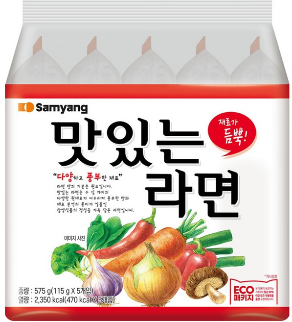 삼양 맛있는라면 115g, 5개