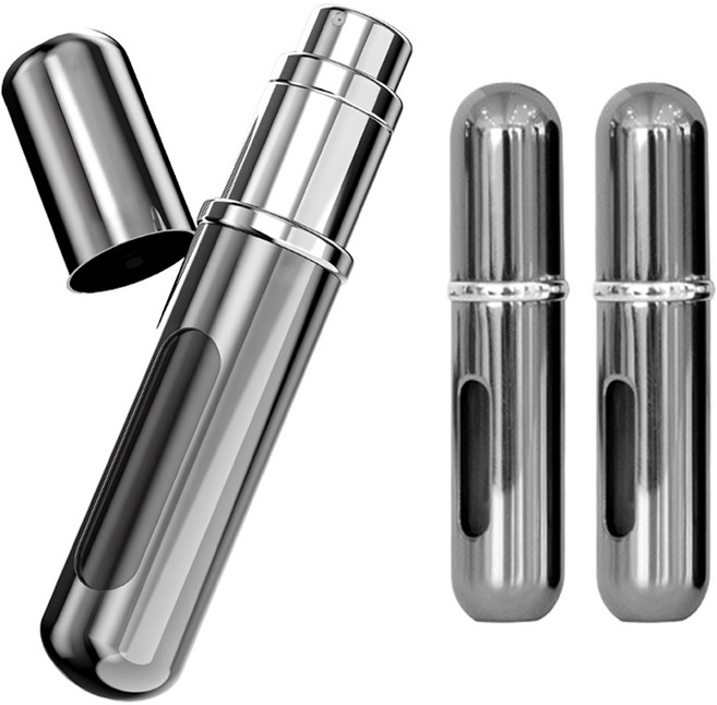 소이소이 펌핑식 향수 리필 공병 6ml, 실버, 3개