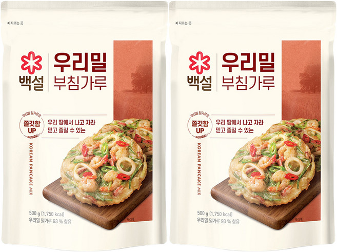 백설 우리밀 부침가루, 2개, 500g