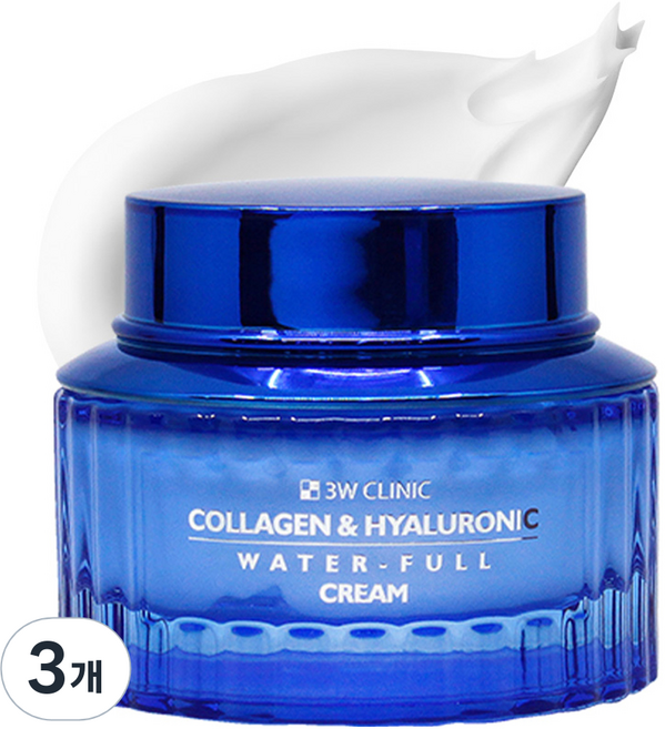 3W클리닉 콜라겐 & 히알루로닉 워터-풀 크림, 55g, 3개