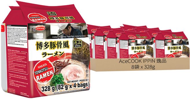 AceCOOK IPPIN 逸品 博多豚骨風味袋麵 82g, 32包
