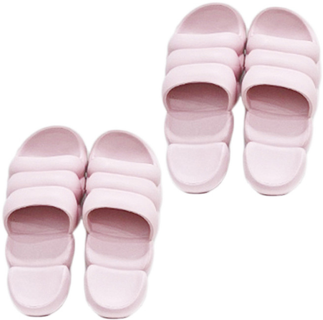 힐링스팟 구름슬리퍼, 핑크, 2세트