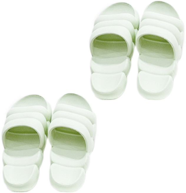 힐링스팟 구름슬리퍼, 그린, 2세트