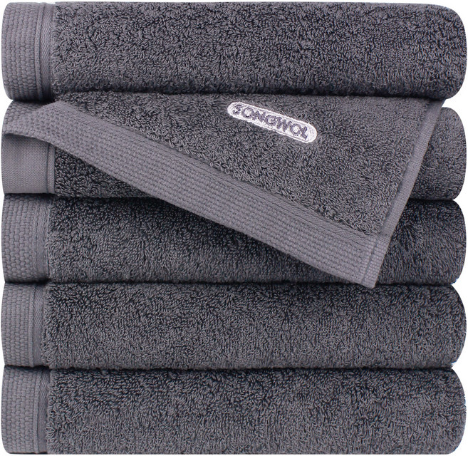 송월타월 컴포트 그라운드 호텔 타월 200g 40수 코마사, 그레이, 5개