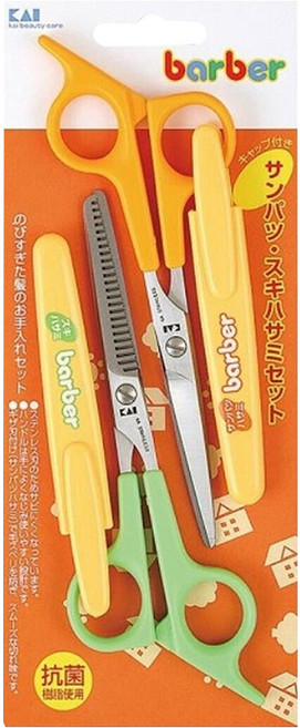 KAI 貝印 理髮剪刀組 附蓋 KK-0234, 理髮 + 打薄, 1組