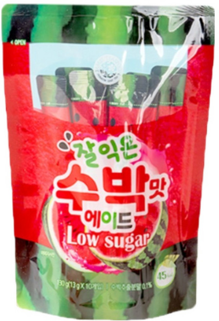 제임스티스푼 잘익은 수박맛 에이드 스틱형, 1개, 13g, 10개입