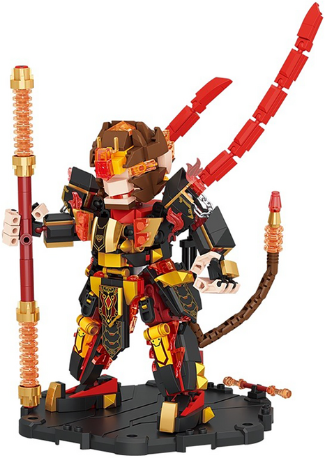 LoZ 積木 孫悟空, 孫悟空 黑色 + 金色 + 紅色, 1組