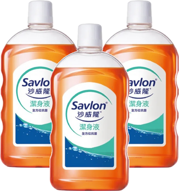 Savlon 沙威隆 潔身液, 1000ml, 3瓶