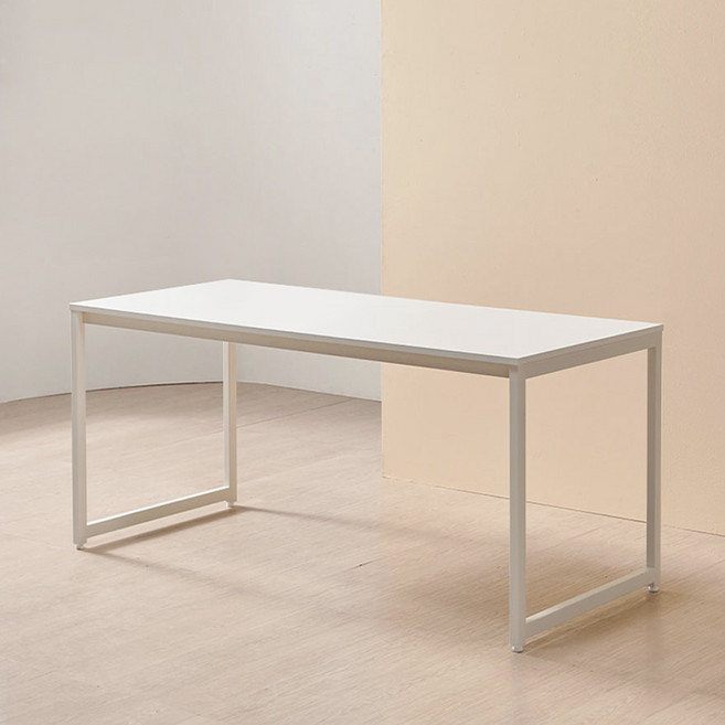 하모벨 티체 스틸 데스크 방문설치, 화이트 + 화이트