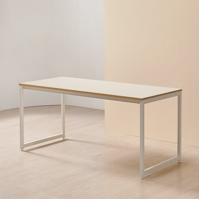 하모벨 티체 스틸 데스크 방문설치, 크림 + 화이트