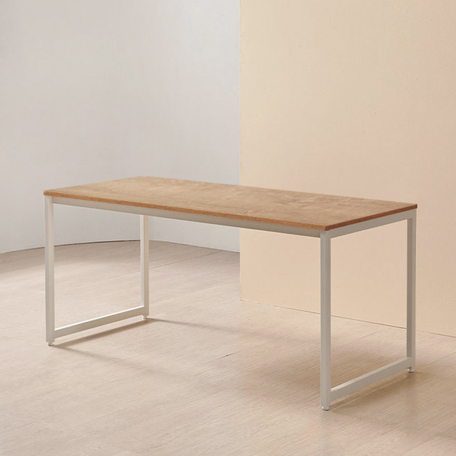 하모벨 티체 스틸 데스크 방문설치, 오크 + 화이트