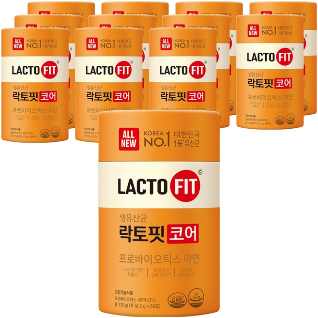 Chong Kun Dang 鍾根堂 LACTO-FIT Core益生菌隨身包 60條入, 120g, 12個