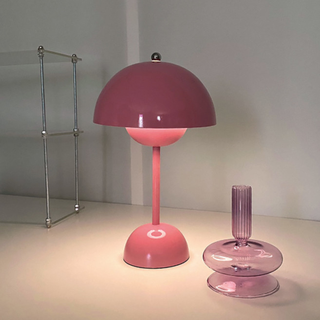 레나에너지 비비드 무드등 플라워팟 인테리어 조명, 키치핑크