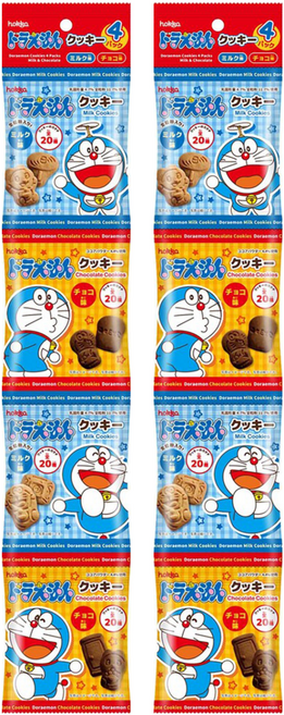 hokka 北陸製菓 4連哆啦A夢造型餅乾, 60g, 2組